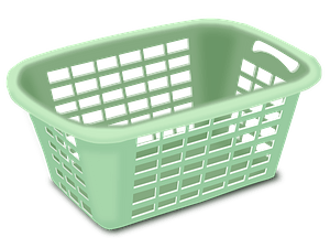 Empty Green Wash Basket