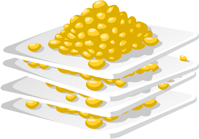 Corn off the Cob on Plates Stacked Up