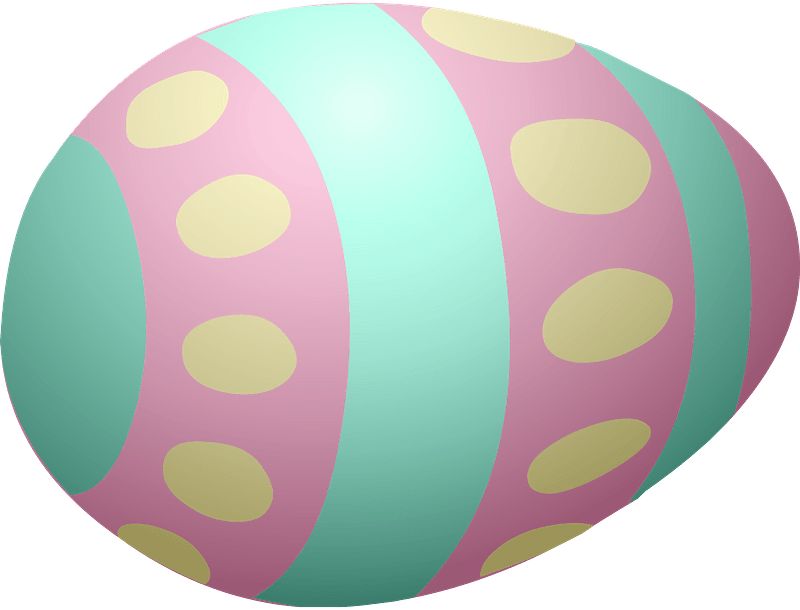 Egg Hunt Egg - Yellow, Aqua, and Pink Designs