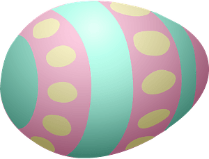 Egg Hunt Egg - Yellow, Aqua, and Pink Designs