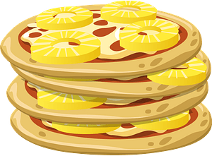 Pineapple Pizzas Stacked Up