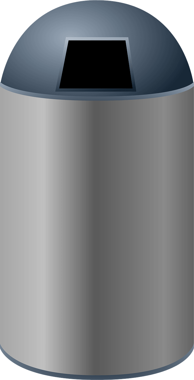 Metal Trash Can