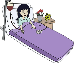 Girl in the hospital