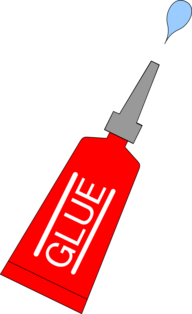 Red Glue Tube and Drip