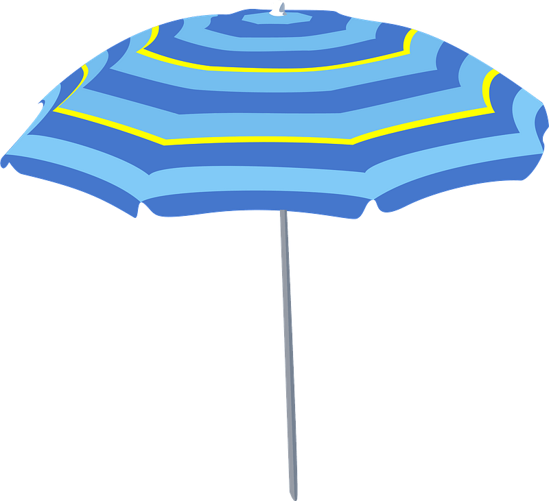 Blue Striped Umbrella