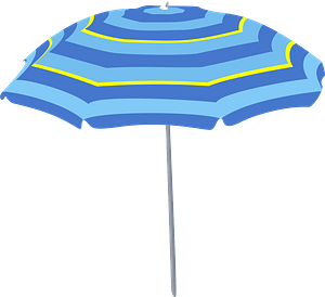 Blue Striped Umbrella