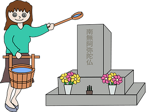 Visiting a grave