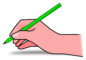 Hand with a Green Pencil