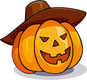 Jack-o'-Lantern in a Brown Hat