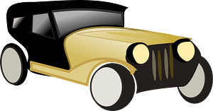 Black and Gold Heritage Car