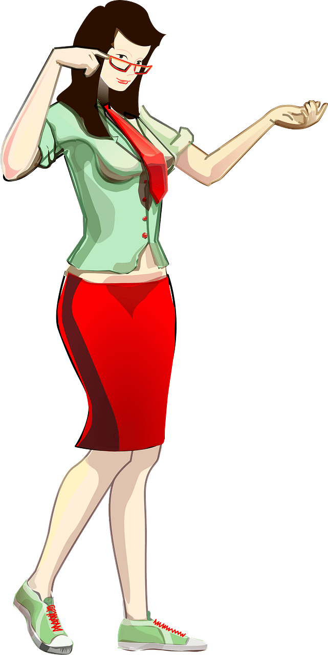 Woman in a Red and Green Outfit Walking