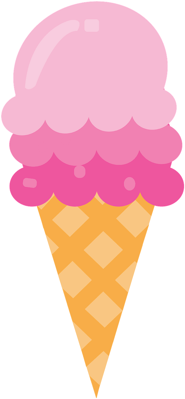 Strawberry Ice Cream in a Cone