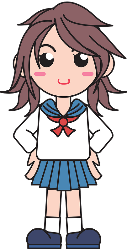 Japanese school girl in uniform