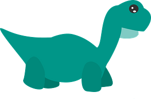 Blue Green Dinosaur