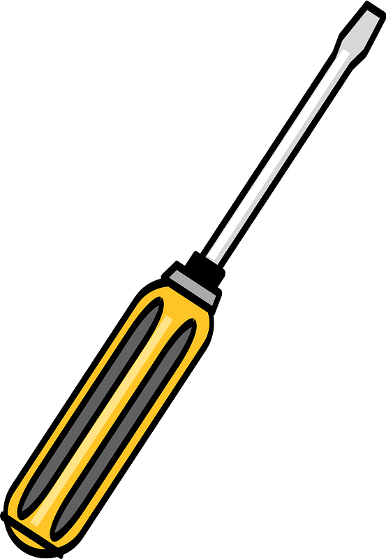 Simple Yellow Screwdriver
