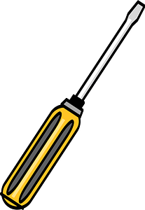 Simple Yellow Screwdriver