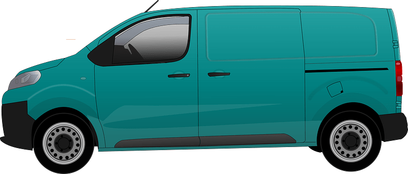 Teal colored van