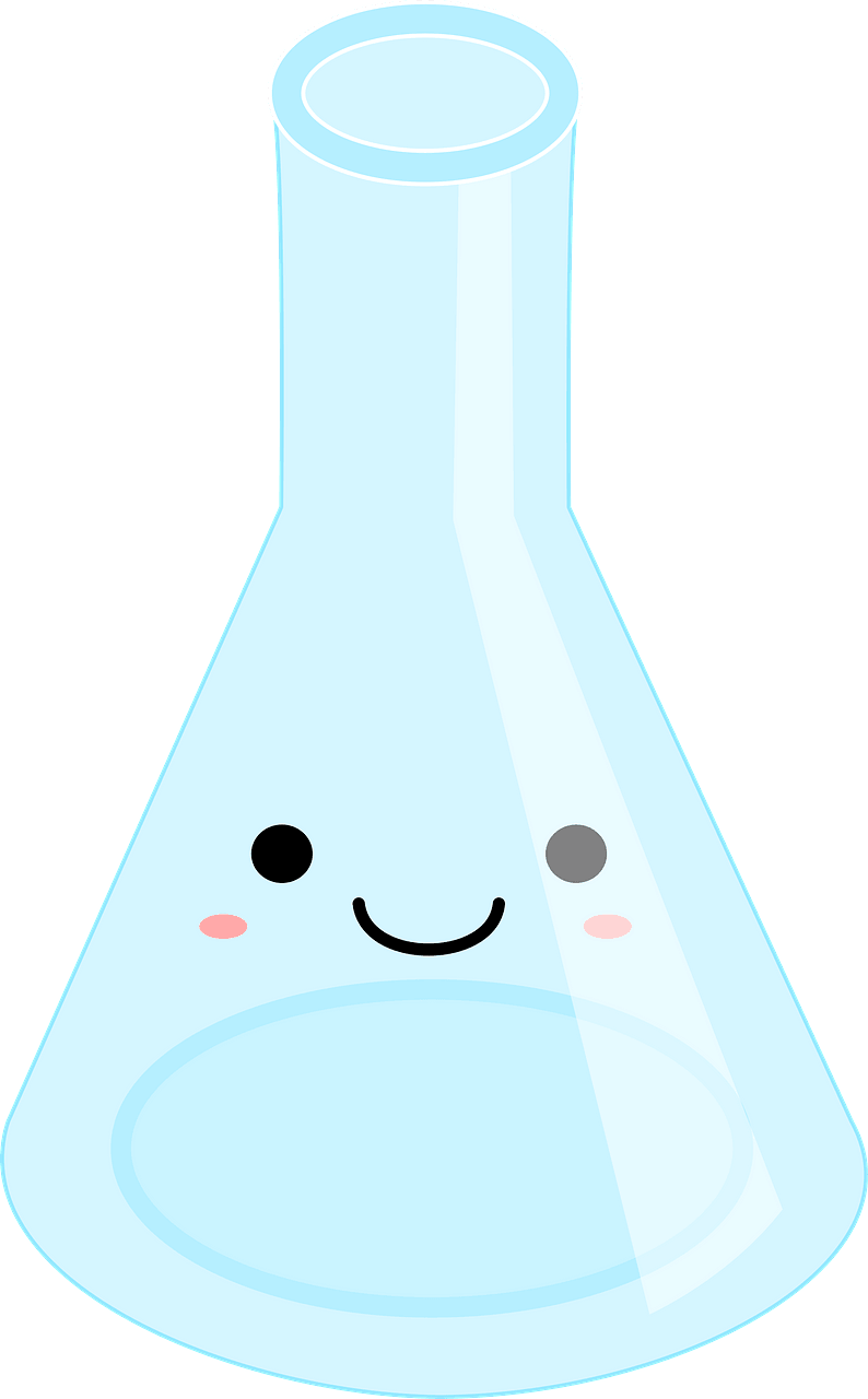 Empty Erlenmeyer Flask, Face in the Glass