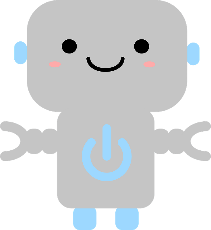 Robot with Power Symbol