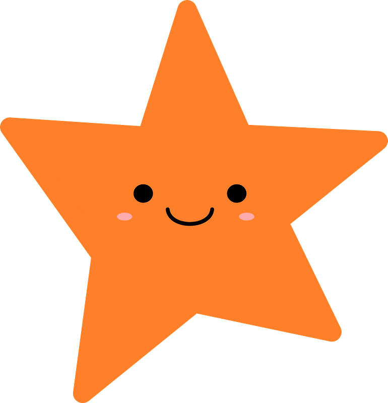 Smiling Orange Star