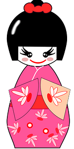 Japanese Doll in a Pink Dress