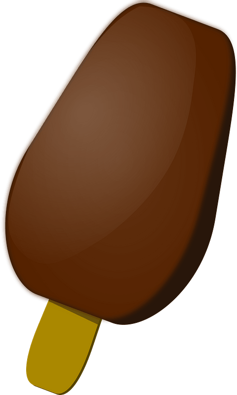 Chocolate covered ice cream on a stick