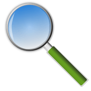 Magnifying Glass Tilted Left