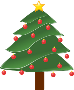Lightly Decorated Christmas Tree