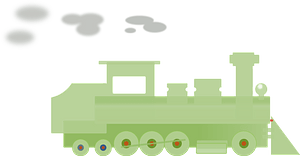 Green Locomotive Smoking