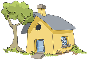 Yellow House and Tree