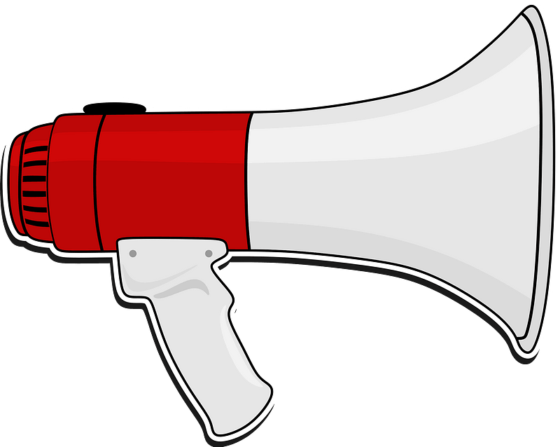 Red and White Megaphone