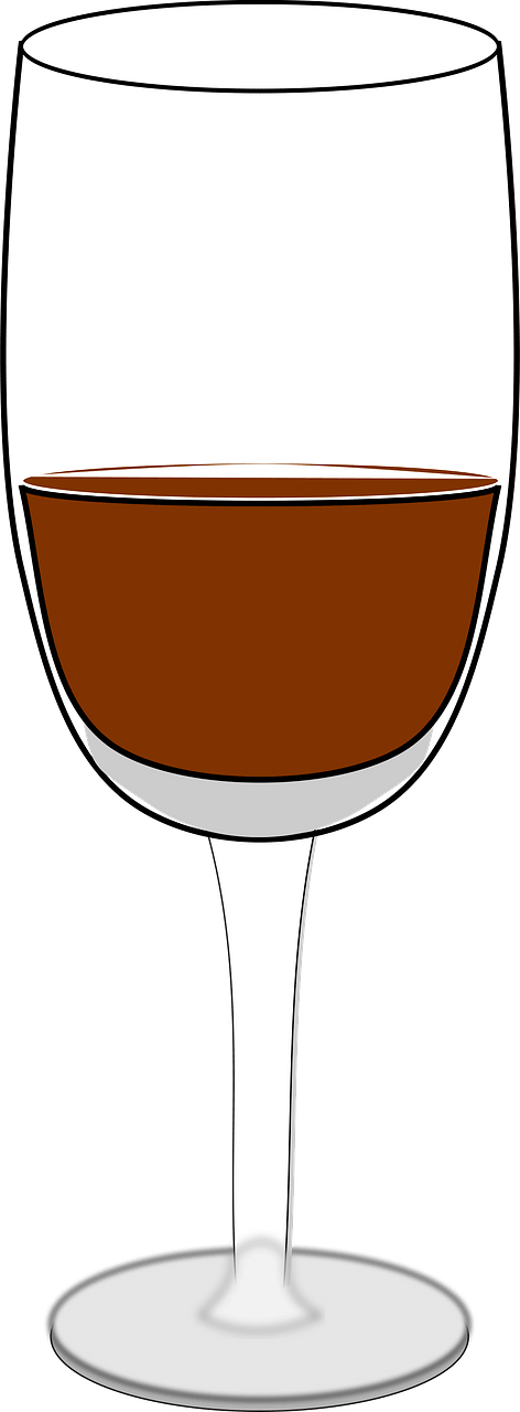 Half-filled Wine Glass