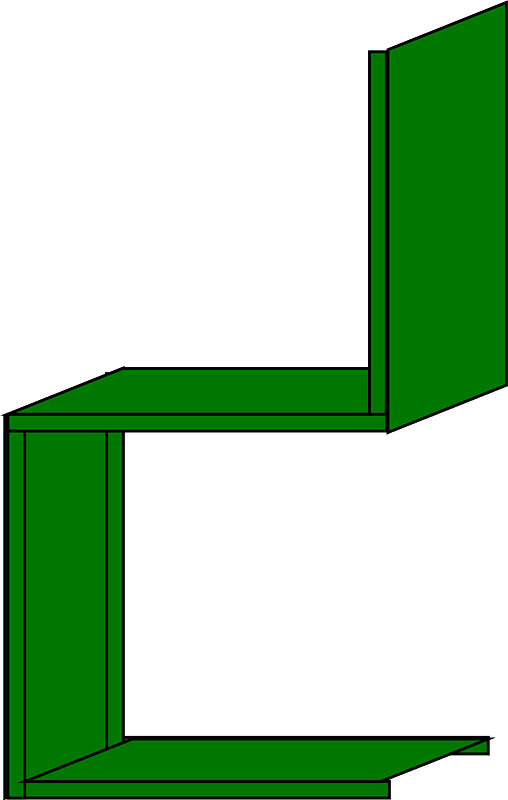 Modern Green Chair Side View