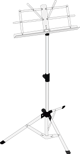 Black and White Music Stand