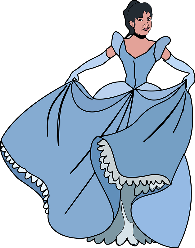Princess in a Blue Dress
