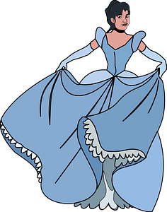 Princess in a Blue Dress