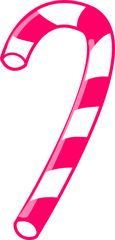 Pink and White Candy Cane