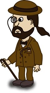 Gentleman with a Monocle and Cane