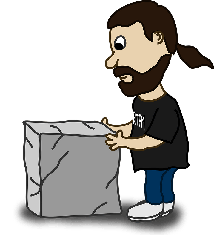 Guy with a Stone Block