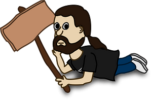 Guy with a Sign