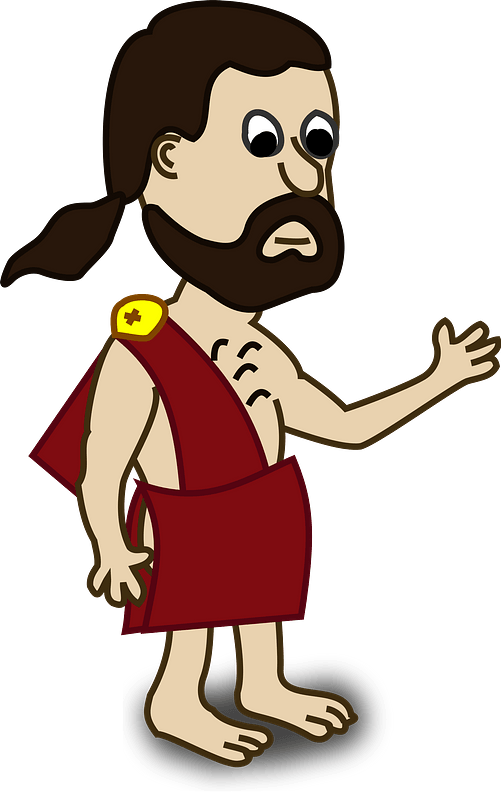 Man Wearing a Toga