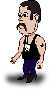 Man listening to music