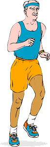 Jogging Older Man