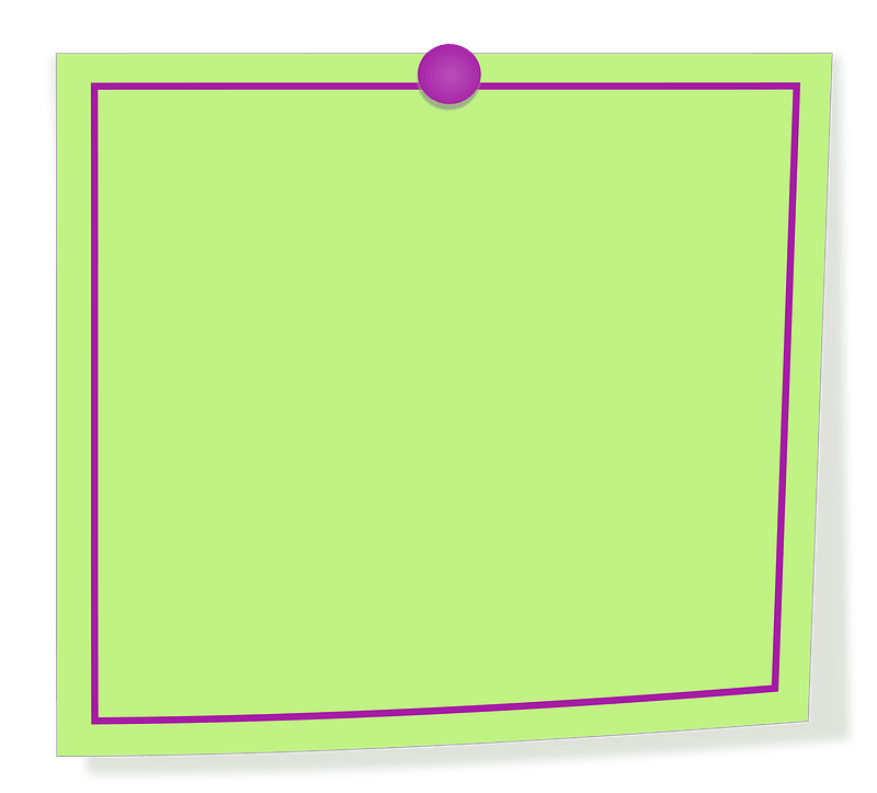 Green and Purple Note