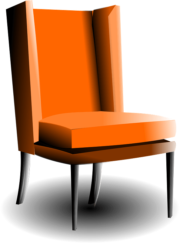 Old Fashioned Orange Armchair