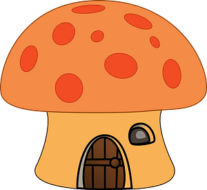 Orange Mushroom House