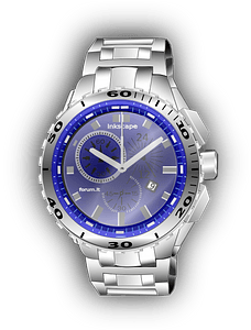 Silver and Blue Wristwatch