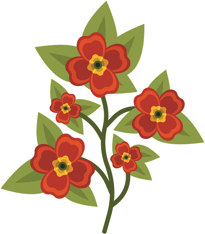 Orange Pansy Flowers