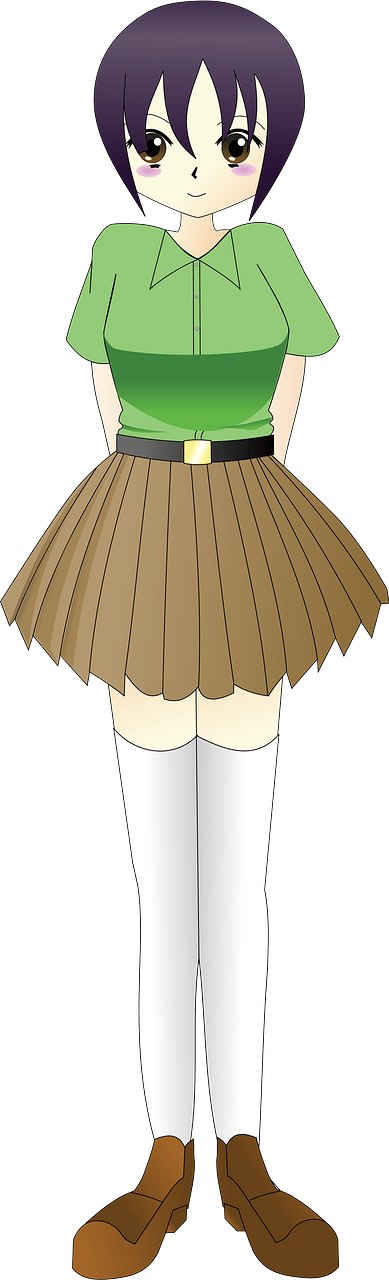 Long-legged Girl in School Uniform