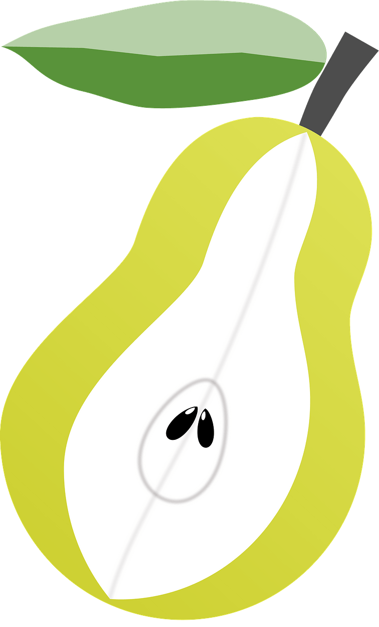 Cut Open Pear